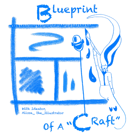 Blueprint of a Craft logo